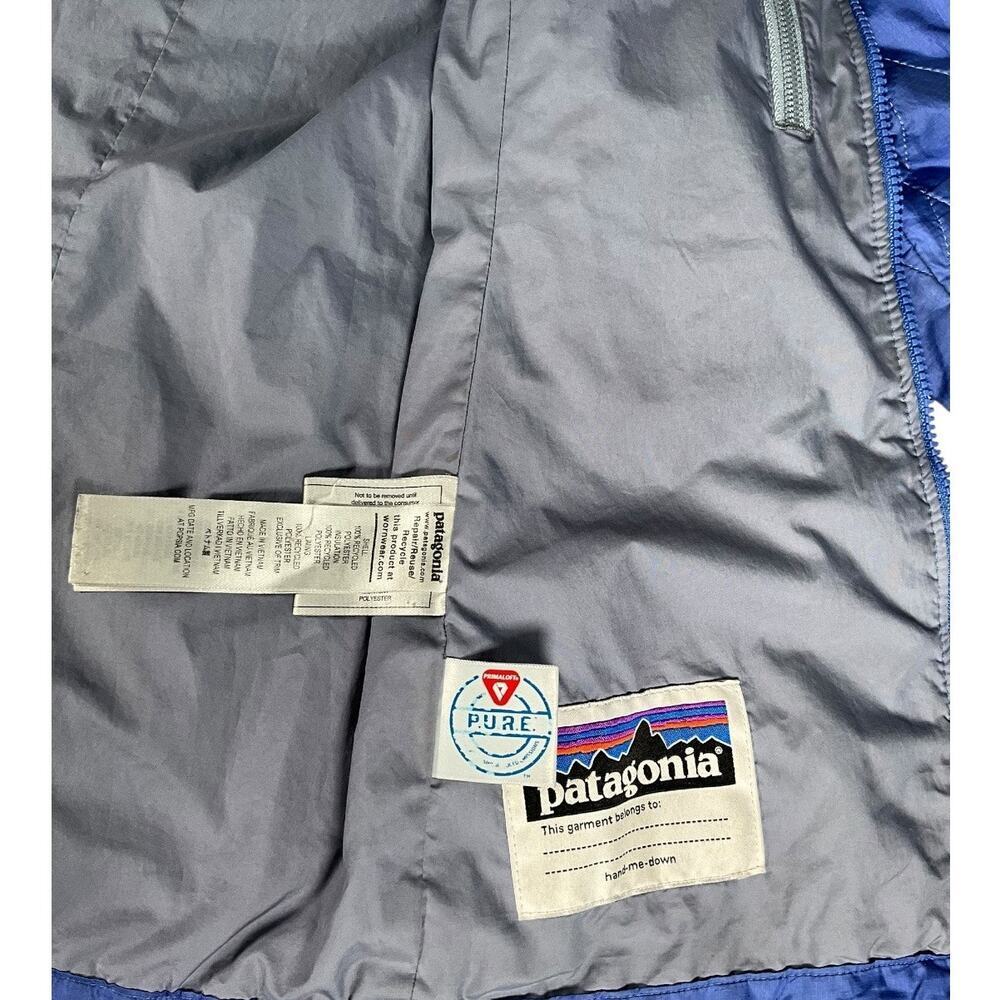 Patagonia Girls Kids Large 12 Quilted Jacket Blue Purple Lightweight Puffer Y2K - Picture 8 of 14